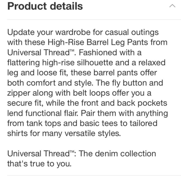 Women's High-Rise Barrel Leg Pants -
Universal Thread™" Camo 17 = XXL new - Picture 7 of 10